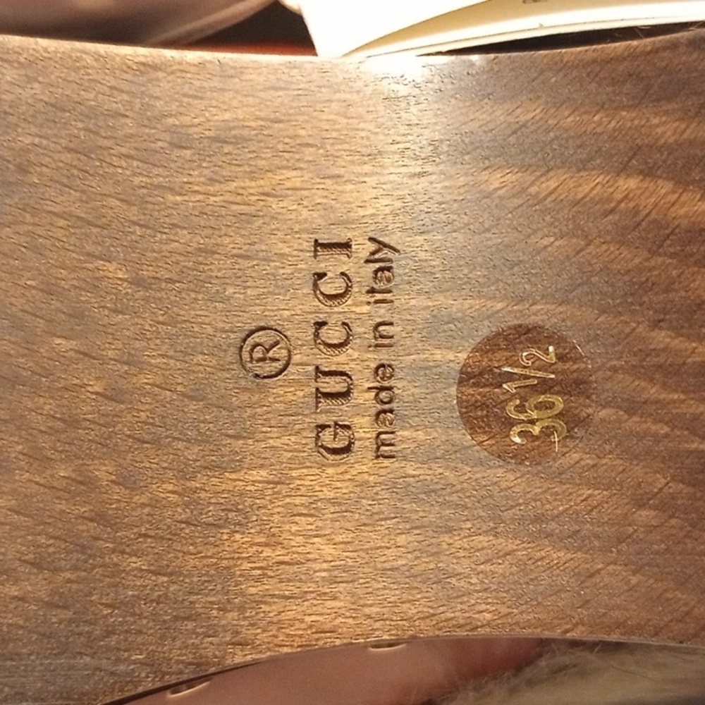 NWT Gucci Calfskin Fur Horsebit Amstel Slingback Clogs NIB - Picture 9 of 10